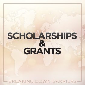 the graphic reads "scholarships and grants"