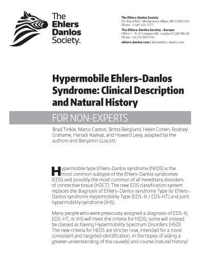 Hypermobile Ehlers-Danlos Syndrome Clinical Description and Natural History (for Non-experts) photo