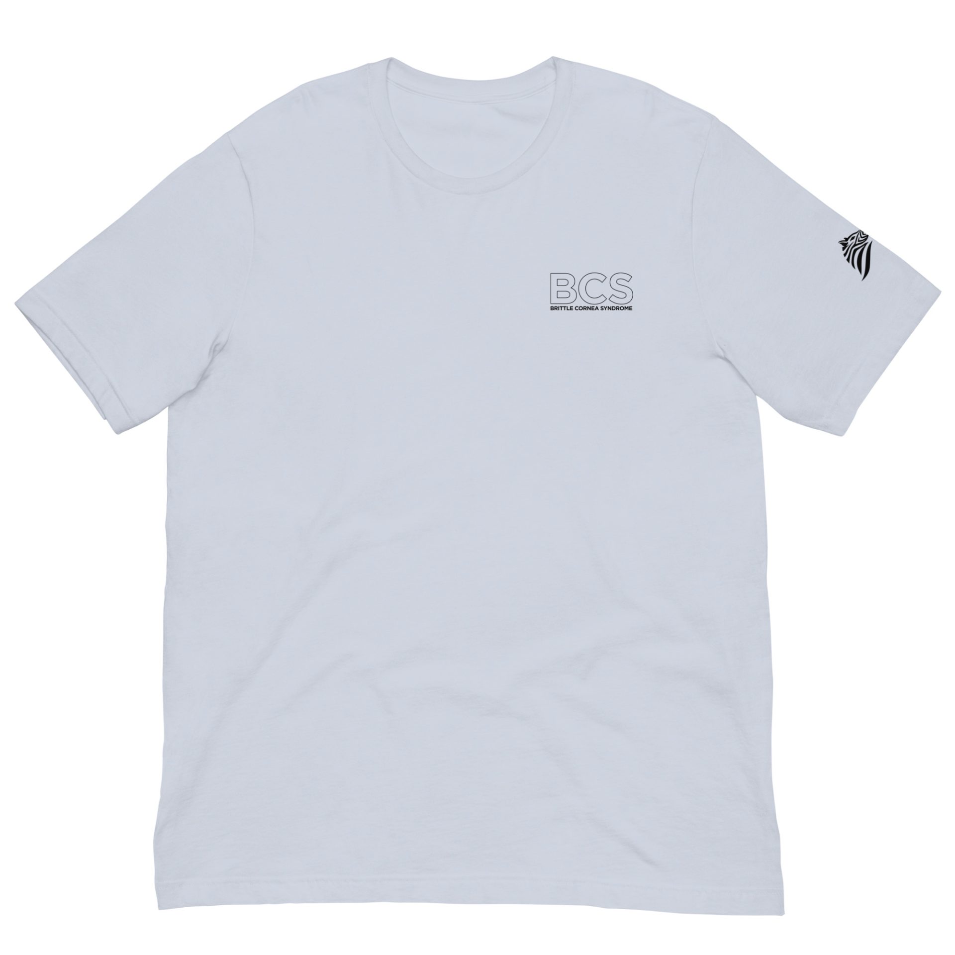 Brittle Cornea Syndrome (BCS) Unisex TShirt Dark on Light The