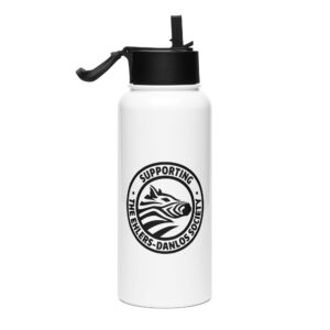 The Ehlers Danlos Society | Stainless steel water bottle with a straw lid